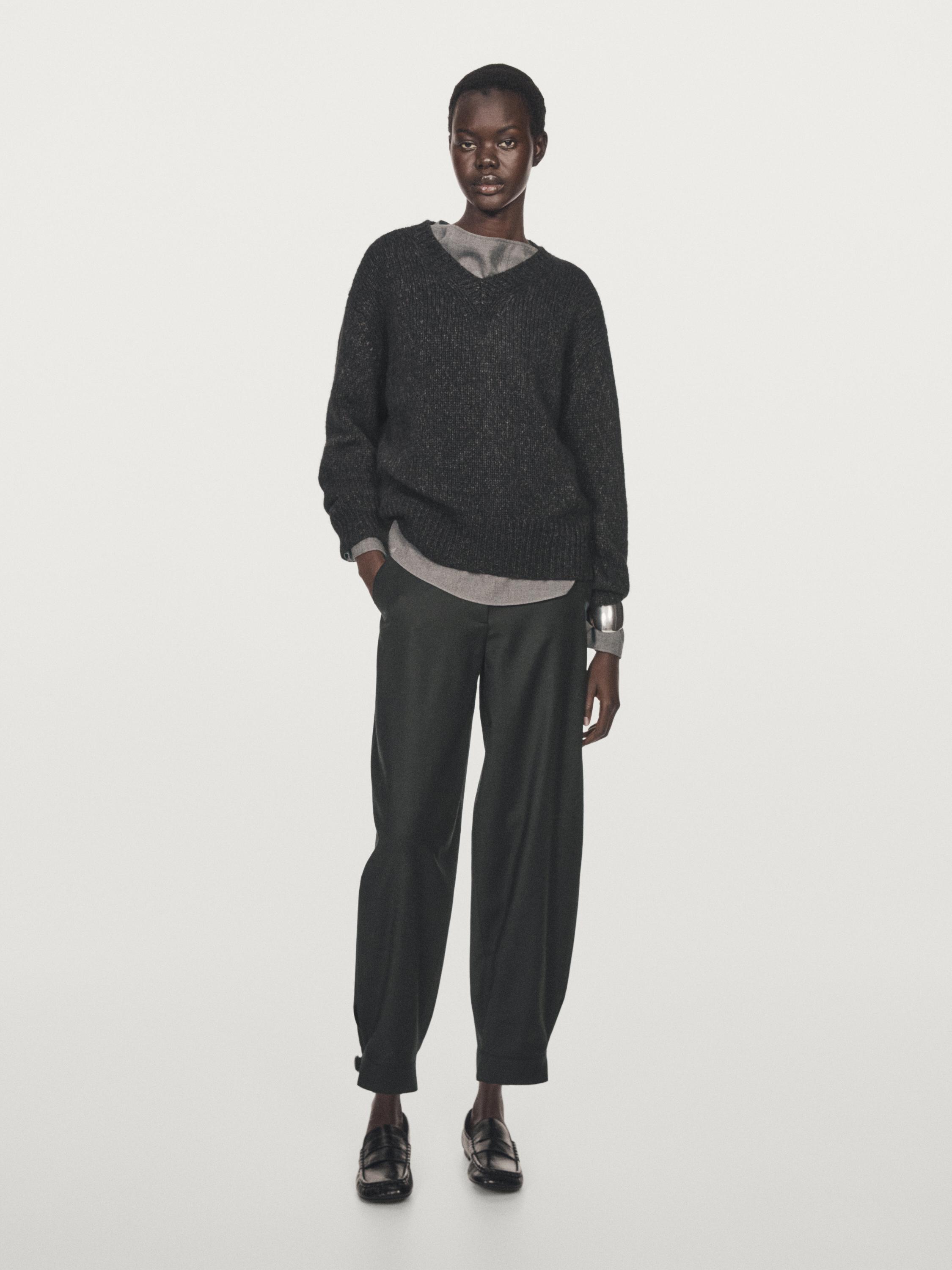 Pull en maille à col V